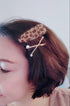 Leopard Hair Clip and Gold Bobby Pins Set