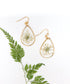 Handmade Dried flower Teardrop Small Botanical earring handmade resin earrings , real flower jewelry, Gifts for Her