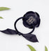 Handmade Black & white flower hair tie