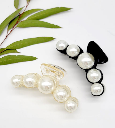 Multi-sized Ivory Pearl Hair Claw