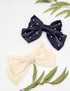 Annstyle Hand made Over sized satin organza Bow Hair Barrettes