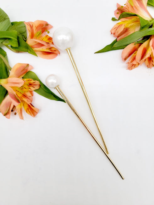 Pearl Hair Sticks, Wedding Hair Sticks , Simple hair sticks, Casual hair sticks