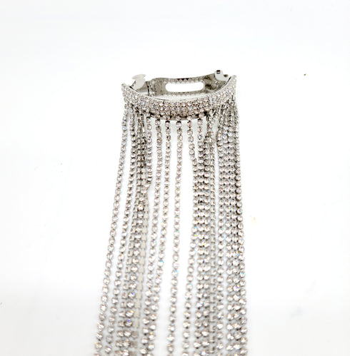 Sparkly Hair Clips Accessories with Long Rhinestone Tassel for Women Ladies Girls