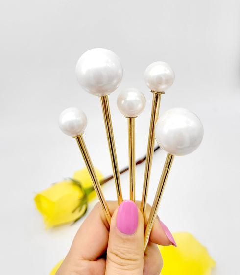 Pearl Hair Sticks, Wedding Hair Sticks , Simple hair sticks, Casual hair sticks