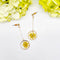 Handmade Dried flower Small Botanical Circle Earrings Handmade Resin Earrings , Real flower jewelry, Gifts for Her