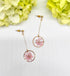 Handmade Dried flower Small Botanical Circle Earrings Handmade Resin Earrings , Real flower jewelry, Gifts for Her