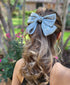 Annstyle Hand made Over sized satin organza Bow Hair Barrettes