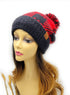 Buffalo Print Jacquard Knit Pom C.C Beanie Hat