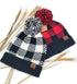 Buffalo Print Jacquard Knit Pom C.C Beanie Hat