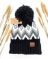 Aztec Chevron Knit Pom Beanie C.C Hat