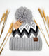 Aztec Chevron Knit Pom Beanie C.C Hat