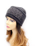 Women's Fine Knit Headband with Rhinestone Studs, Soft Lining