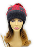 Buffalo Print Jacquard Knit Pom C.C Beanie Hat