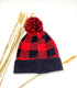 Buffalo Print Jacquard Knit Pom C.C Beanie Hat
