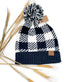 Buffalo Print Jacquard Knit Pom C.C Beanie Hat
