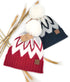 Chevron Beanie with Faux Fur Pom C.C Hat