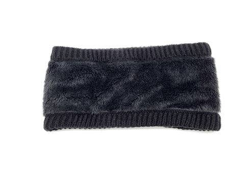 Women's Fine Knit Headband with Rhinestone Studs, Soft Lining