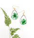 Handmade Dried flower Teardrop Small Botanical earring handmade resin earrings , real flower jewelry, Gifts for Her