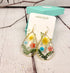 Tear drop Daisy and Multi Pressed Flower Earrings for her, for gift