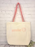 Candy color Large Beach Travel Tote Bag Canvas Shoulder Bag with Cotton