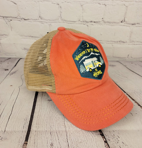 Wherever I Lay my head is home patch pony C.C cap