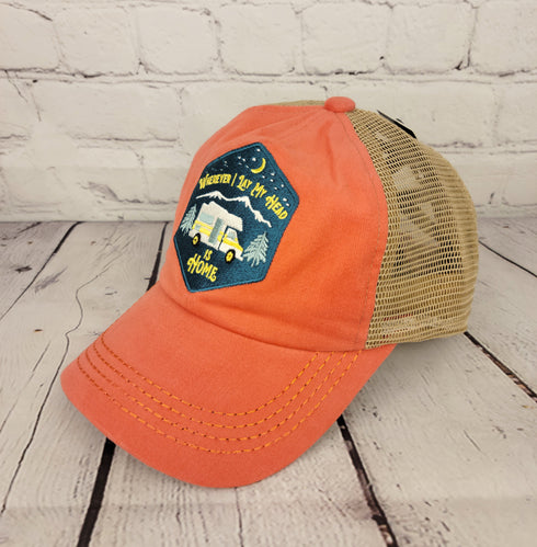 Wherever I Lay my head is home patch pony C.C cap