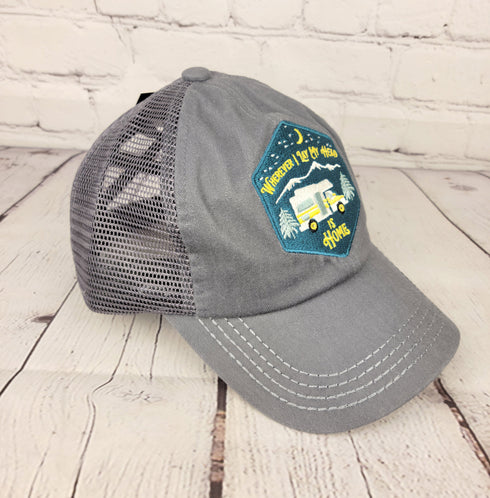 Wherever I Lay my head is home patch pony C.C cap