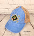 Distressed Aztec Patch Criss Cross High Pony C.C Ball Cap