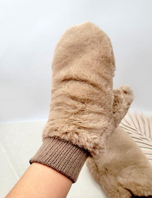 Faux Fur c.c mittens with shepherd Lined Flip Up Down Top Fingerless Mitten Gloves gifts for her , Christ mas gifts for her