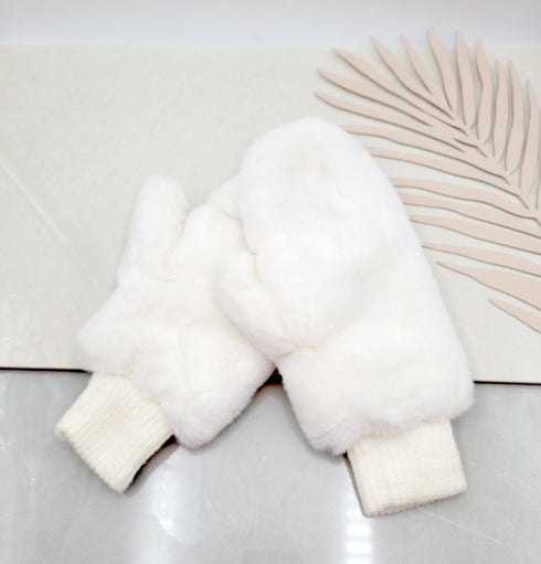 Faux Fur c.c mittens with shepherd Lined Flip Up Down Top Fingerless Mitten Gloves gifts for her , Christ mas gifts for her