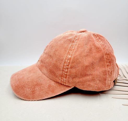 C.C Stonewashed Corduroy Baseball Ponytail Cap women baseball cap, gifts for her