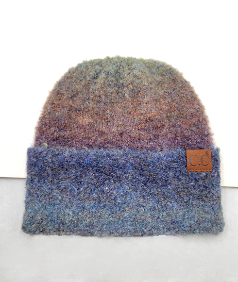 C.C Recycled Yarn Mix Cuff Beanie for Adults, Winter Hats, Winter Beanies, Premium Hats, Warm Hats, Winter Accessories, for gifts