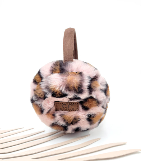 New C.C Leopard Animal Cheetah Soft Fleece Faux Fur Headband Earmuffs, Warm Ear Muffs, Head Accessories, Winter Gift, Holiday Gift!
