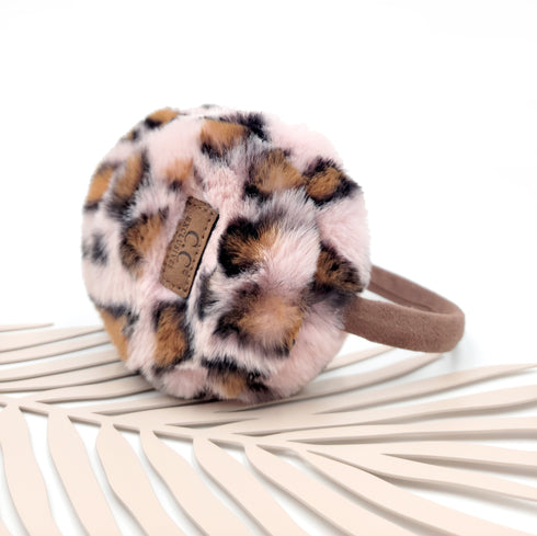 New C.C Leopard Animal Cheetah Soft Fleece Faux Fur Headband Earmuffs, Warm Ear Muffs, Head Accessories, Winter Gift, Holiday Gift!