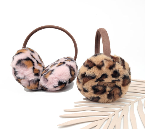New C.C Leopard Animal Cheetah Soft Fleece Faux Fur Headband Earmuffs, Warm Ear Muffs, Head Accessories, Winter Gift, Holiday Gift!