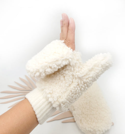 C.C Sherpa Women's Openable Mittens Gloves Gifts for Her