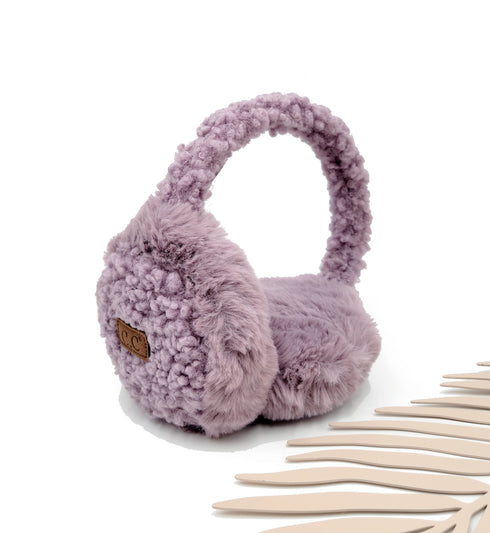 C.C Exclusive New Women's Sherpa Earmuff , Warm Solid Color Faux Fur Sherpa Soft Fleece Headband Earmuffs gifts for her