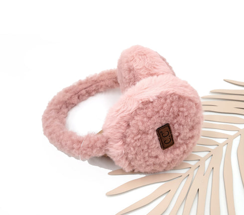 C.C Exclusive New Women's Sherpa Earmuff , Warm Solid Color Faux Fur Sherpa Soft Fleece Headband Earmuffs gifts for her