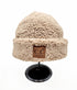 C.C Exclusive Unisex Winter Soft Sherpa Cuff Beanie Hat with C.C Suede Logo gifts for her