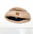 C.C Exclusive Unisex Winter Soft Sherpa Cuff Beanie Hat with C.C Suede Logo gifts for her