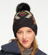 C.C Aztec Patterned Faux Fur Pom C.C Beanie Hat