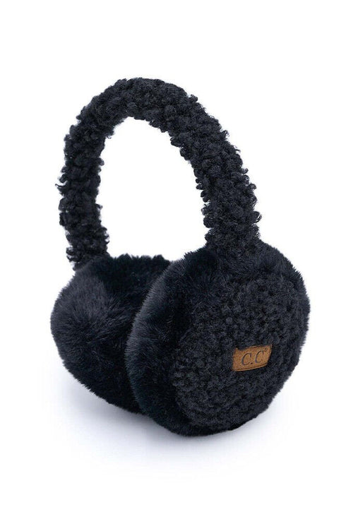 C.C Exclusive New Women's Sherpa Earmuff , Warm Solid Color Faux Fur Sherpa Soft Fleece Headband Earmuffs gifts for her