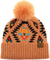 C.C Aztec Patterned Faux Fur Pom C.C Beanie Hat